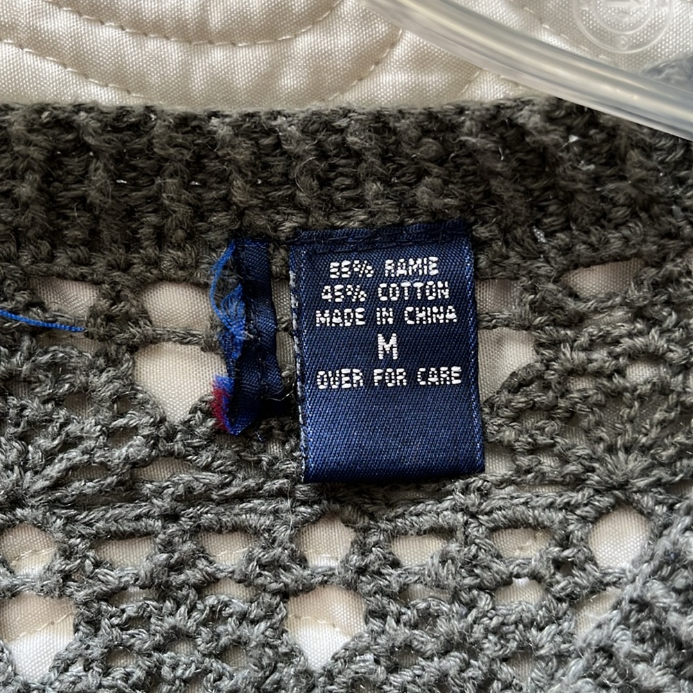 Crocheted Buttoned Down Sweater - image 3